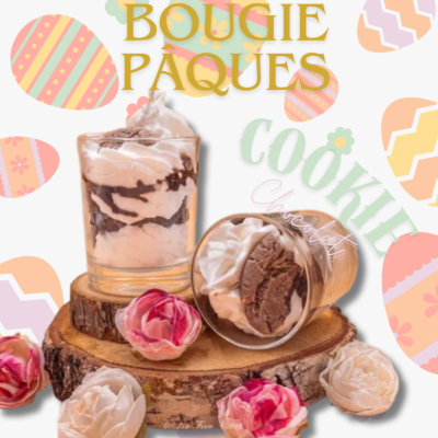 BOUGIE PÂQUES - COOKIE AU CHOCOLAT - LES FEES MERES