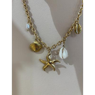 COLLIER ETOILE DE MER - ACIER INOXYDABLE