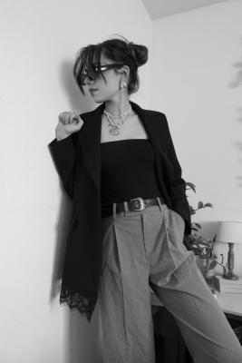 BLAZER - DENTELLE - NOIR - ESTEE BROWN