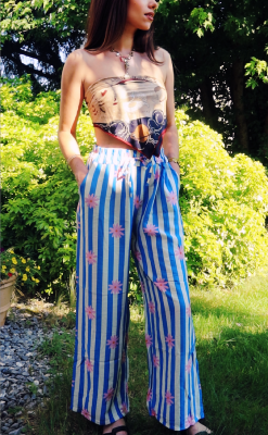 PANTALON LARGE - IMPRIME ETE - ESTEE BROWN