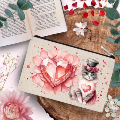 TROUSSE EN COTON BIO - LE CHAT DE L'AMOUR 