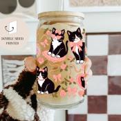 GOBELET EN VERRE - CHATS DES JARDINS 