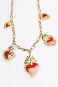 COLLIER - LE COEUR ROUGE - ACIER INOXYDABLE