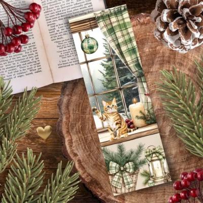 MARQUE PAGE -  CHAT DES NEIGES - LES MOONETTES