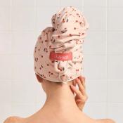 SERVIETTE XL - POUR CHEVEUX - CERISE - KITSCH 