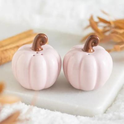 SALIERES ET POIVRIERES - CITROUILLE ROSE 