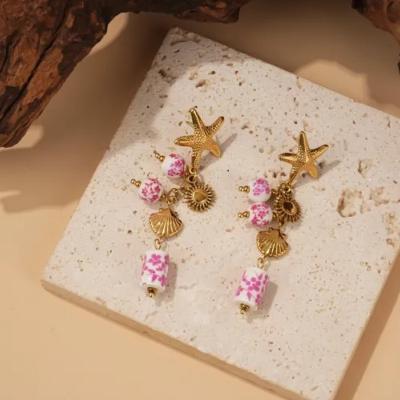 BOUCLES D'OREILLES - PORCELAINE - ECLAT PARIS 