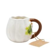 TASSE CITROUILLE BLANCHE AVEC FEUILLES - WIDDOP AND CO