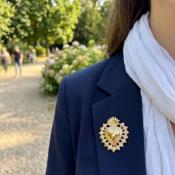 BROCHE AIMANTEE - COEUR - ECLAT PARIS
