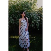 ROBE BLANCHE A POIS - ESTEE BROWN