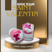 BOUGIE VEGANE - VANILLE FRAISE CARAMEL - EDITION SAINT VALENTIN
