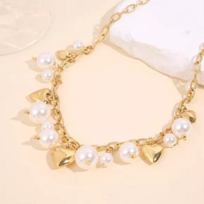 COLLIER - BRELOQUES ET PERLES D'AUTOMNE - ACIER INOXYDABLE