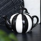 THEIERE - CITROUILLE - NOIR ET BLANCHE HALLOWEEN