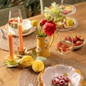 VASE PICHET - IMPRIME ABEILLES ET FLEURS