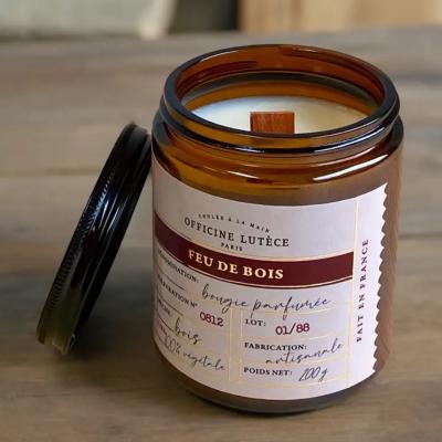 BOUGIE PARFUMEE VEGANE - FEU DE BOIS 