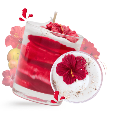 BOUGIE GOURMANDE - HIBISCUS - LES FEES MERES