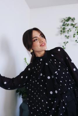 BLOUSE - MOTIF POIS - ESTEE BROWN