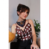 DEBARDEUR - SATIN - POIS - ESTEE BROWN