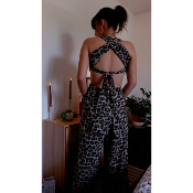 COMBINAISON GAZE DE COTON - LEOPARD