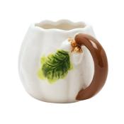 TASSE CITROUILLE BLANCHE AVEC FEUILLES - WIDDOP AND CO