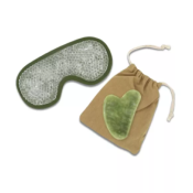 SET GUASHA ET MASQUE YEUX - JADE VERTE - ZEN AROME