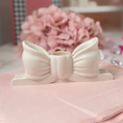 SUPPORT - NOEUD PAPILLON -  BLANC