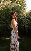 ROBE BLANCHE A POIS - ESTEE BROWN