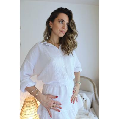SHORT - GAZE DE COTON - BLANC - ESTEE BROWN