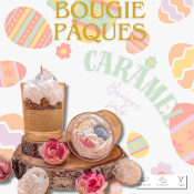 BOUGIE PÂQUES - CARAMEL BEURRE SALE - LES FEES MERES
