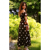 ROBE LONGUE A POIS - ESTEE BROWN