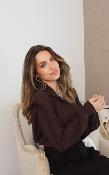 CHEMISE AVEC EPAULETTES MARRON -ESTEE BROWN
