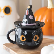 MUG - CHAT NOIR - COUVERCLE