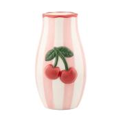 VASE PEINT MAIN - CERISE 