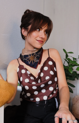 DEBARDEUR - SATIN - POIS - ESTEE BROWN
