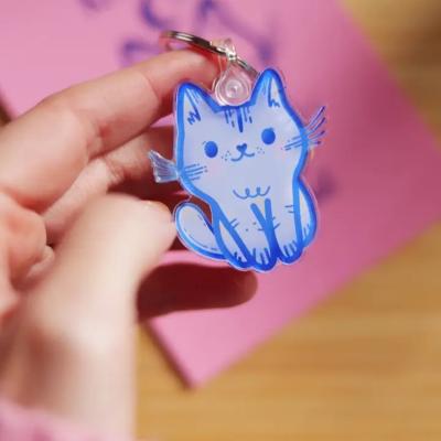 PORTE CLEF - CHAT BLEU