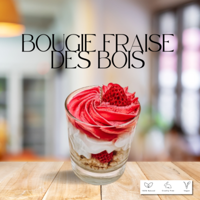 BOUGIE VEGANE - FRAISE DES BOIS - LES FEES MERES 