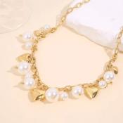 COLLIER - BRELOQUES ET PERLES D'AUTOMNE - ACIER INOXYDABLE