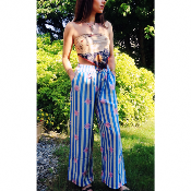 PANTALON LARGE - IMPRIME ETE - ESTEE BROWN