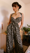 COMBINAISON GAZE DE COTON - LEOPARD