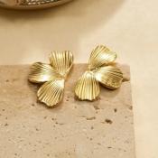 BOUCLES D'OREILLES DEMIE FLEURS DOREES - ECLAT PARIS
