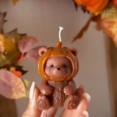 BOUGIE - NOUNOURS CITROUILLE COULEUR CHOCOLAT