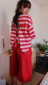 BERMUDA CEINTURE - ROUGE 
