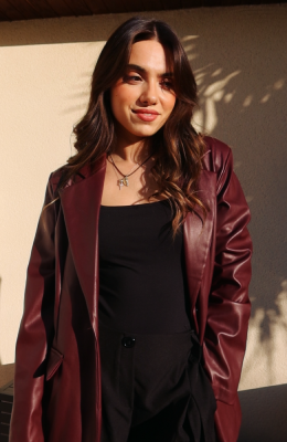 BLAZER SIMILI CUIR - MOOYA