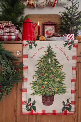 TORCHON EN COTON - SAPIN DE NOEL - CAROFROMWOODLAND 