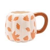 TASSE CITROUILLE ORANGE A FEUILLES - WIDDOP AND CO