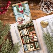 MARQUE PAGE -  BIBLIOTHEQUE DE NOEL - LES MOONETTES