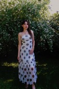 ROBE BLANCHE A POIS - ESTEE BROWN