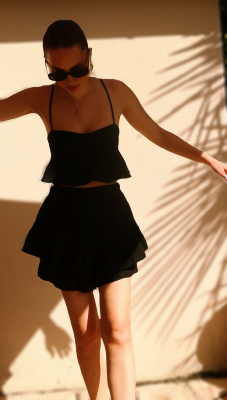 JUPE SHORT - GAZE DE COTON 