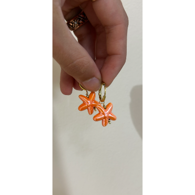 BOUCLES D'OREILLES - ETOILE DE MER - RESINE