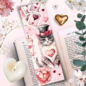 MARQUE PAGE - LE CHATPEAUTE DU LOVE - LES MOONETTES